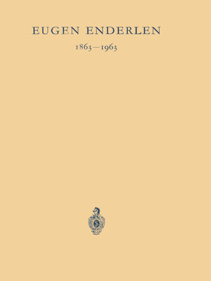cover image of Eugen Enderlen 1863–1963